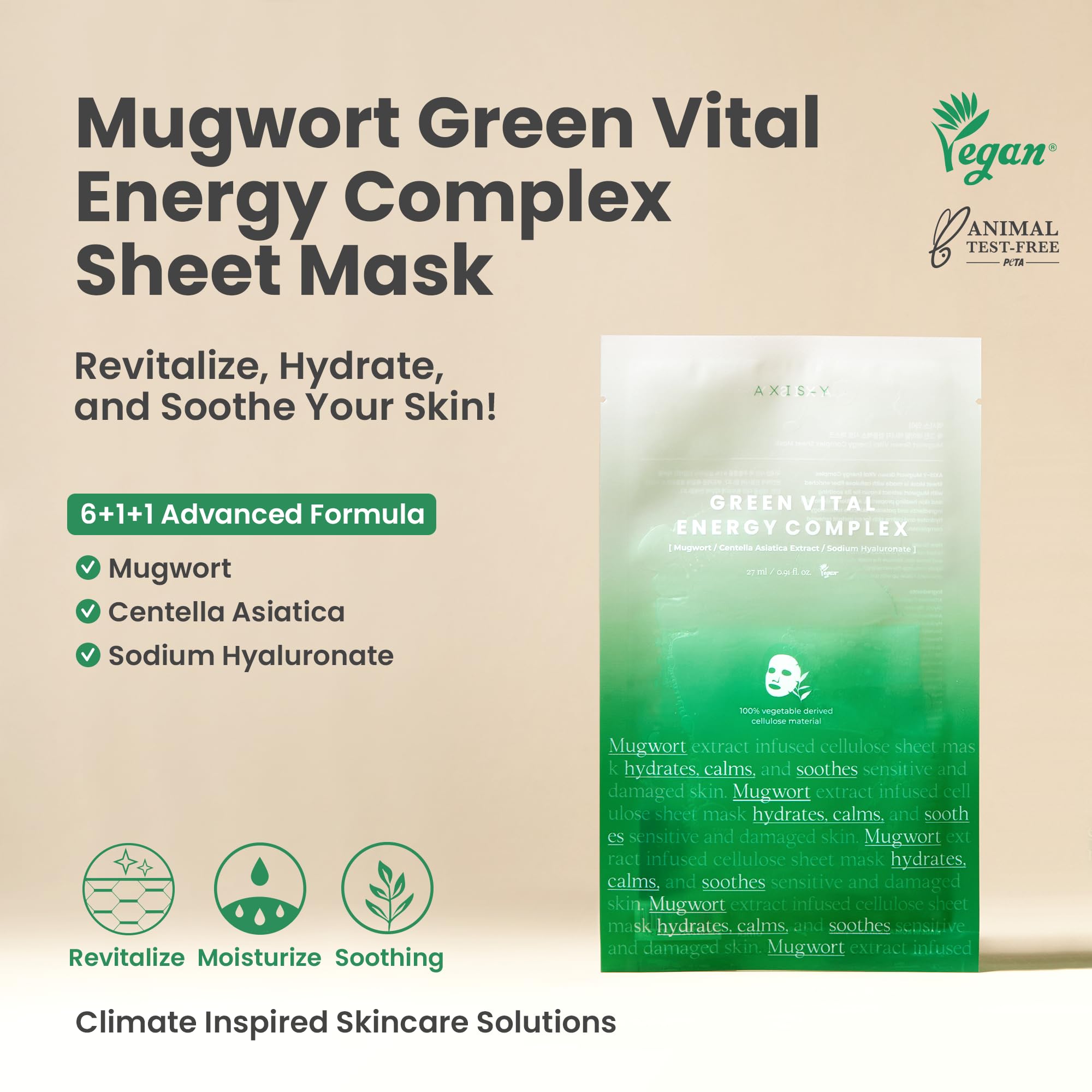 AXIS-Y Green Vital Energy Complex Mask Regenerating Fabric Face Mask