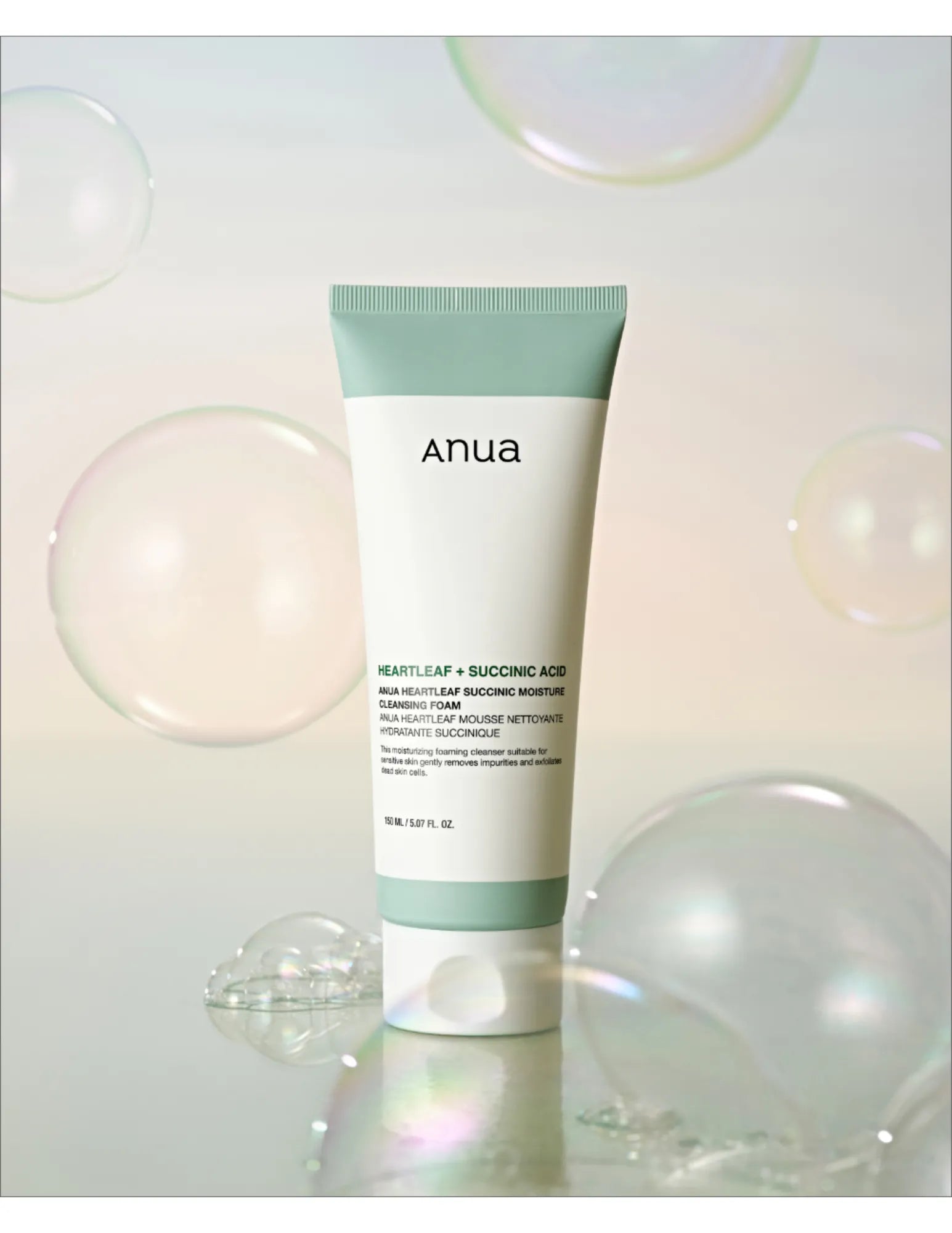 Anua - HEARTLEAF SUCCINIC MOISTURE CLEANSING FOAM