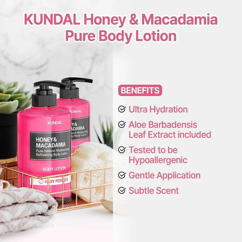 KUNDAL - HONEY & MACADAMIA PURE BODY LOTION 500 ML