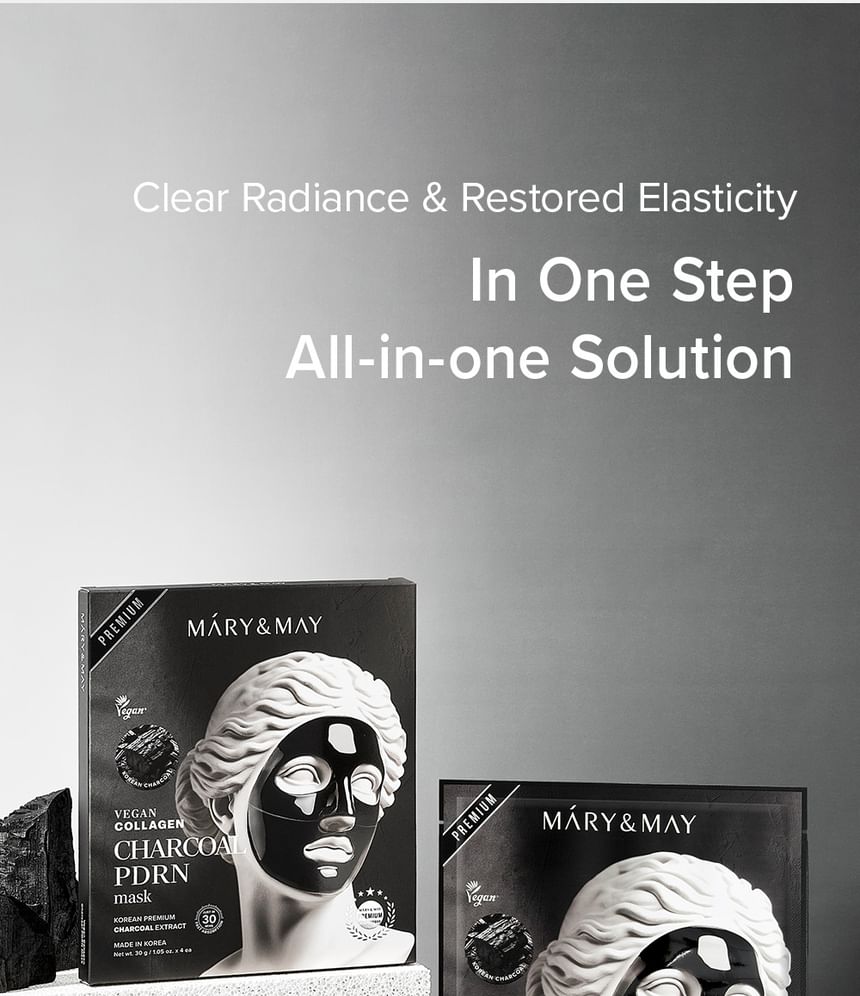 Mary&May - Vegan Collagen Charcoal PDRN Mask
