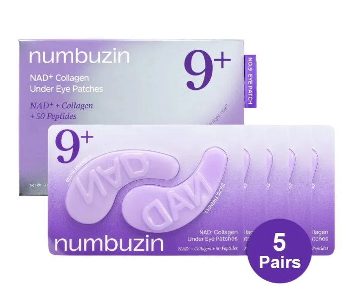 numbuzin - No.9 NAD+ Collagen Under Eye Patches
