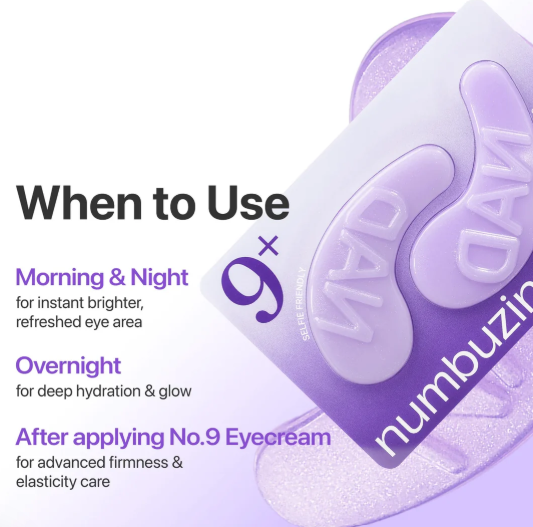 numbuzin - No.9 NAD+ Collagen Under Eye Patches