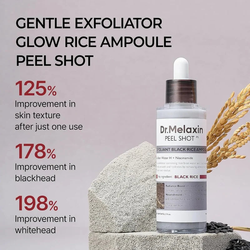 DR. MELAXIN - Peel Shot Exfoliating Black Rice Ampoule